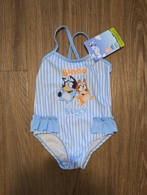 Bluey Light Blue Girls' One-Piece Swimsuit